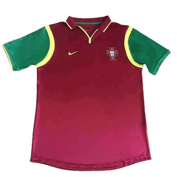 Portugal home retro vintage soccer jersey match men's first sportswear football 1999